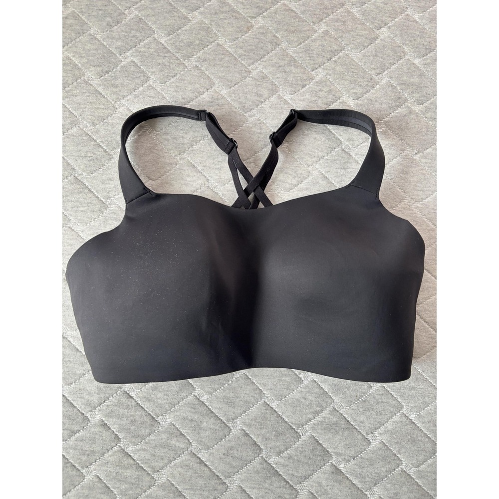 Lululemon Sports Bra Women Large E36 Black Crossback High Support Padded Gym Run